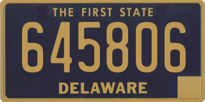 DE license plate 645806