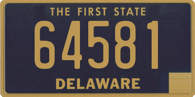 DE license plate 64581
