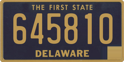 DE license plate 645810