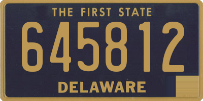 DE license plate 645812