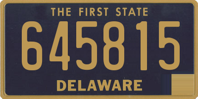 DE license plate 645815