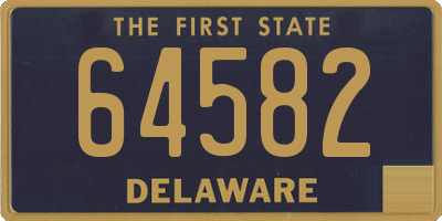 DE license plate 64582