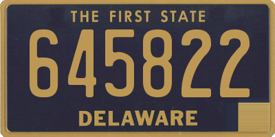 DE license plate 645822