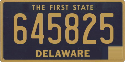 DE license plate 645825