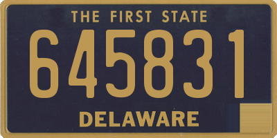 DE license plate 645831