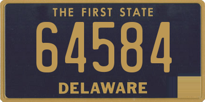 DE license plate 64584