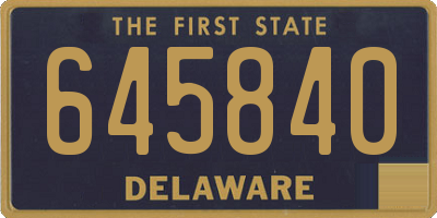 DE license plate 645840