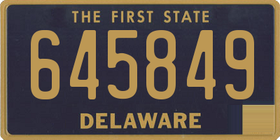 DE license plate 645849