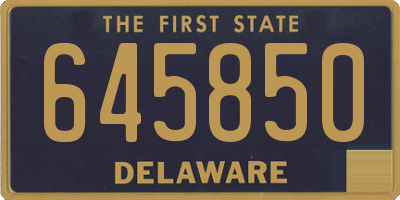 DE license plate 645850