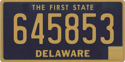 DE license plate 645853