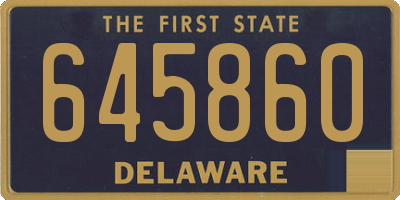 DE license plate 645860