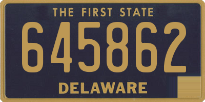 DE license plate 645862