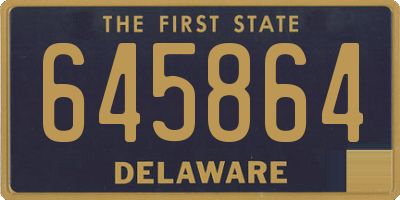 DE license plate 645864