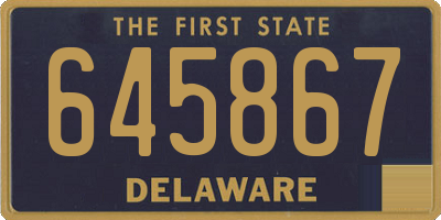 DE license plate 645867