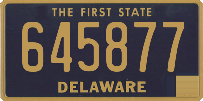 DE license plate 645877