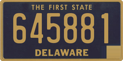 DE license plate 645881