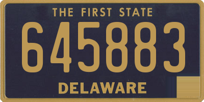 DE license plate 645883