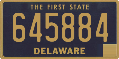 DE license plate 645884
