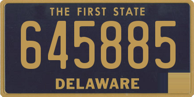 DE license plate 645885