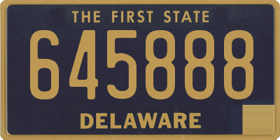DE license plate 645888