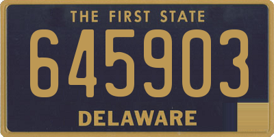 DE license plate 645903