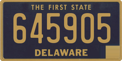 DE license plate 645905