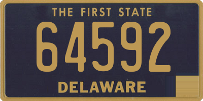 DE license plate 64592