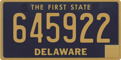 DE license plate 645922
