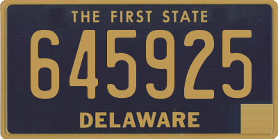 DE license plate 645925