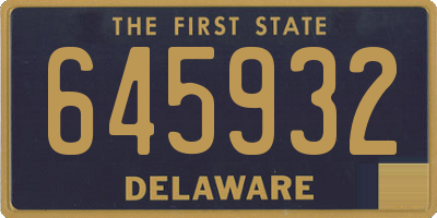 DE license plate 645932