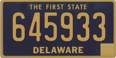 DE license plate 645933