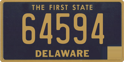 DE license plate 64594
