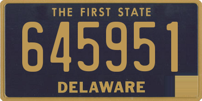 DE license plate 645951