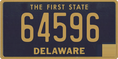 DE license plate 64596