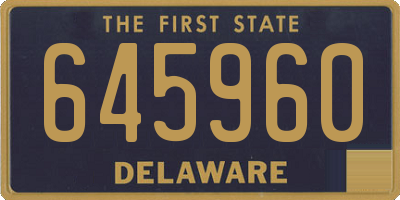 DE license plate 645960