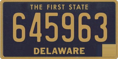 DE license plate 645963