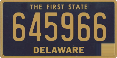 DE license plate 645966