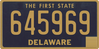DE license plate 645969