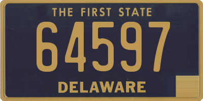 DE license plate 64597