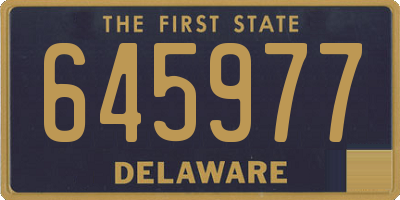 DE license plate 645977