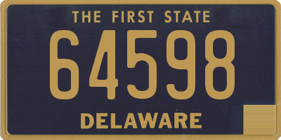 DE license plate 64598