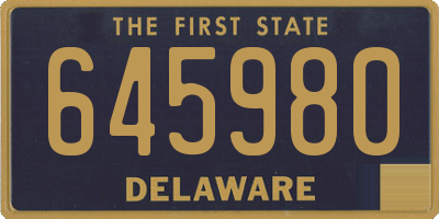 DE license plate 645980
