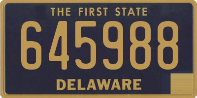 DE license plate 645988