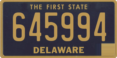 DE license plate 645994