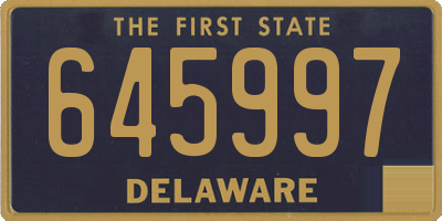 DE license plate 645997