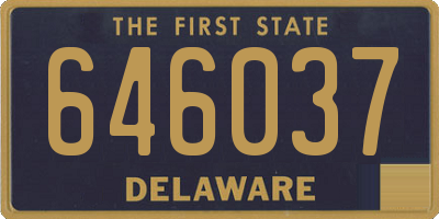 DE license plate 646037