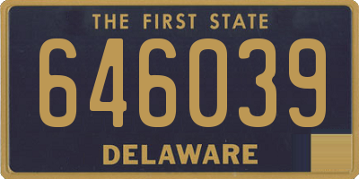 DE license plate 646039