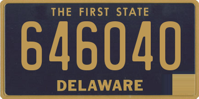 DE license plate 646040