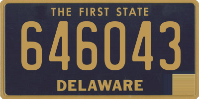 DE license plate 646043