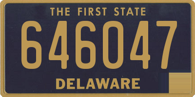 DE license plate 646047